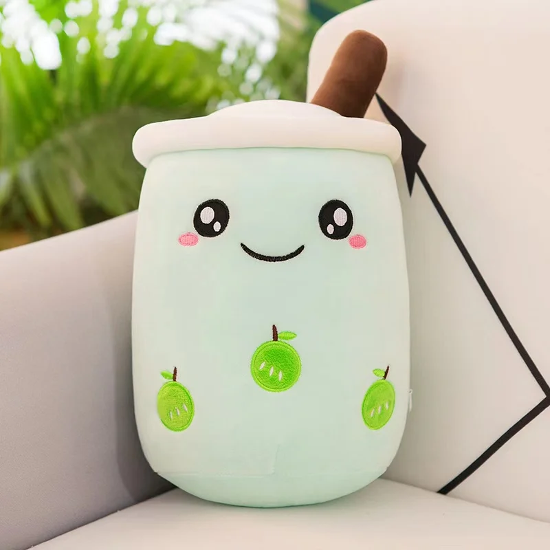 Big size Soft Bubble Boba Peluches Tea Plushie Toy Milk Tea Pearl Cup Plush Pillow Popping Stuffed Boba Plush Toy