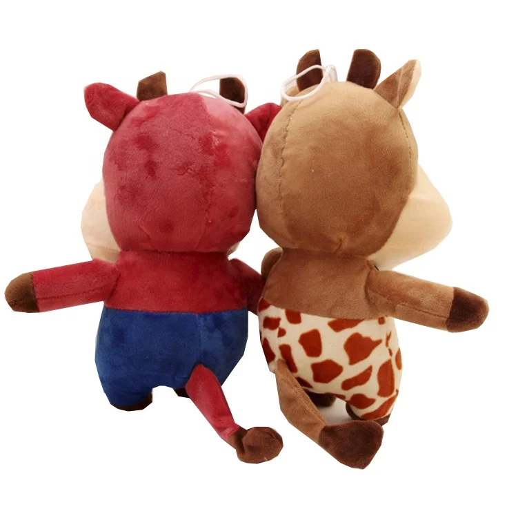 
Wholesale Baby Kids Toddler Plush Stuffed Cow Animal Toys Round Body Cute Fluffy Toys Plush 
