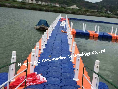 Shore ramp marine jet ski floating dock modular floating dock platform plastic pier pontoon bridge