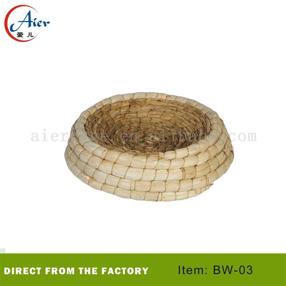 Wild Nesting Outdoor Garden Natural Coconut Shells Mini Country Style Simulation Twig Solid Wooden House  For Bird Nest Plastic