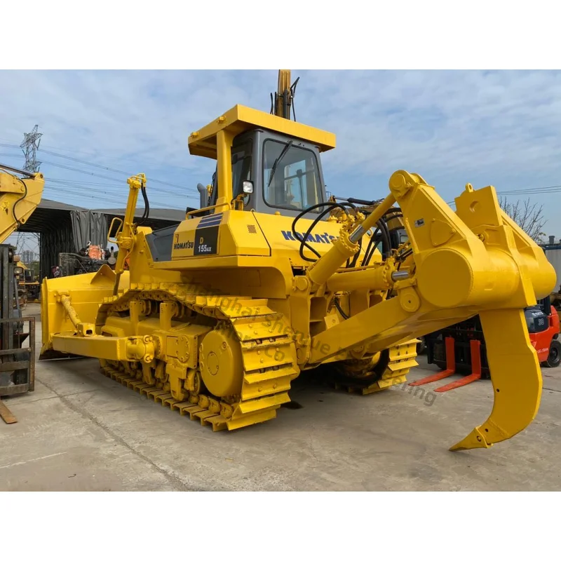 Used KOMATSU D155AX-5 D155-5 D155 Bulldozer Earthmoving Machinery Japan Original KOMATSU155 Dozer