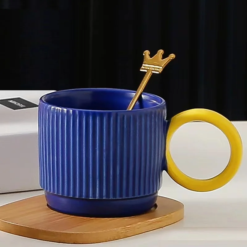 Hot Sale Retro Ceramic Tea Cup Pottery Cup with Handle Japanese Style Coffee Mug