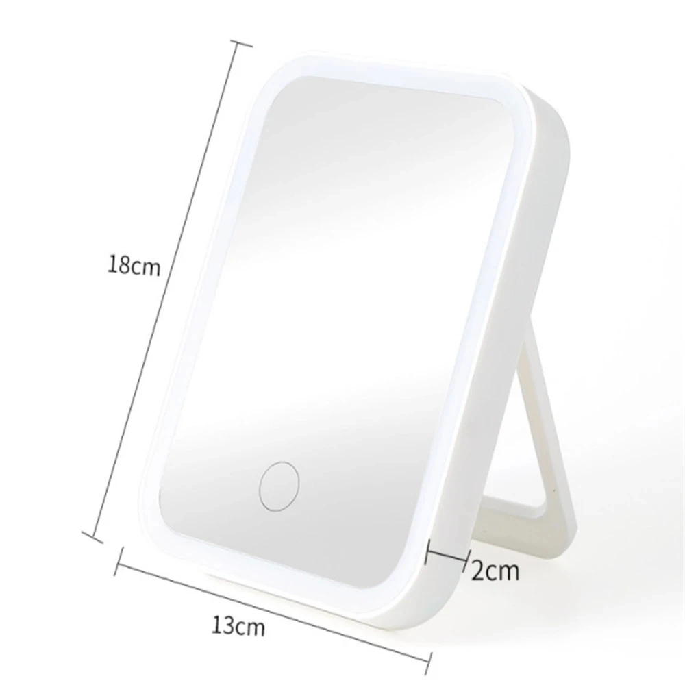 HMU 2023 Cheap Low Moq Travel Wholesale Plastic Square And Round Makeup Led Hand-held Cosmetic Mirror Handheld Mirror