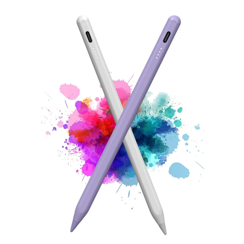 REXIAO 2021 new tilt function high precision 4 led light indicator metal palm rejection stylus touch pen pencil for tablet pad