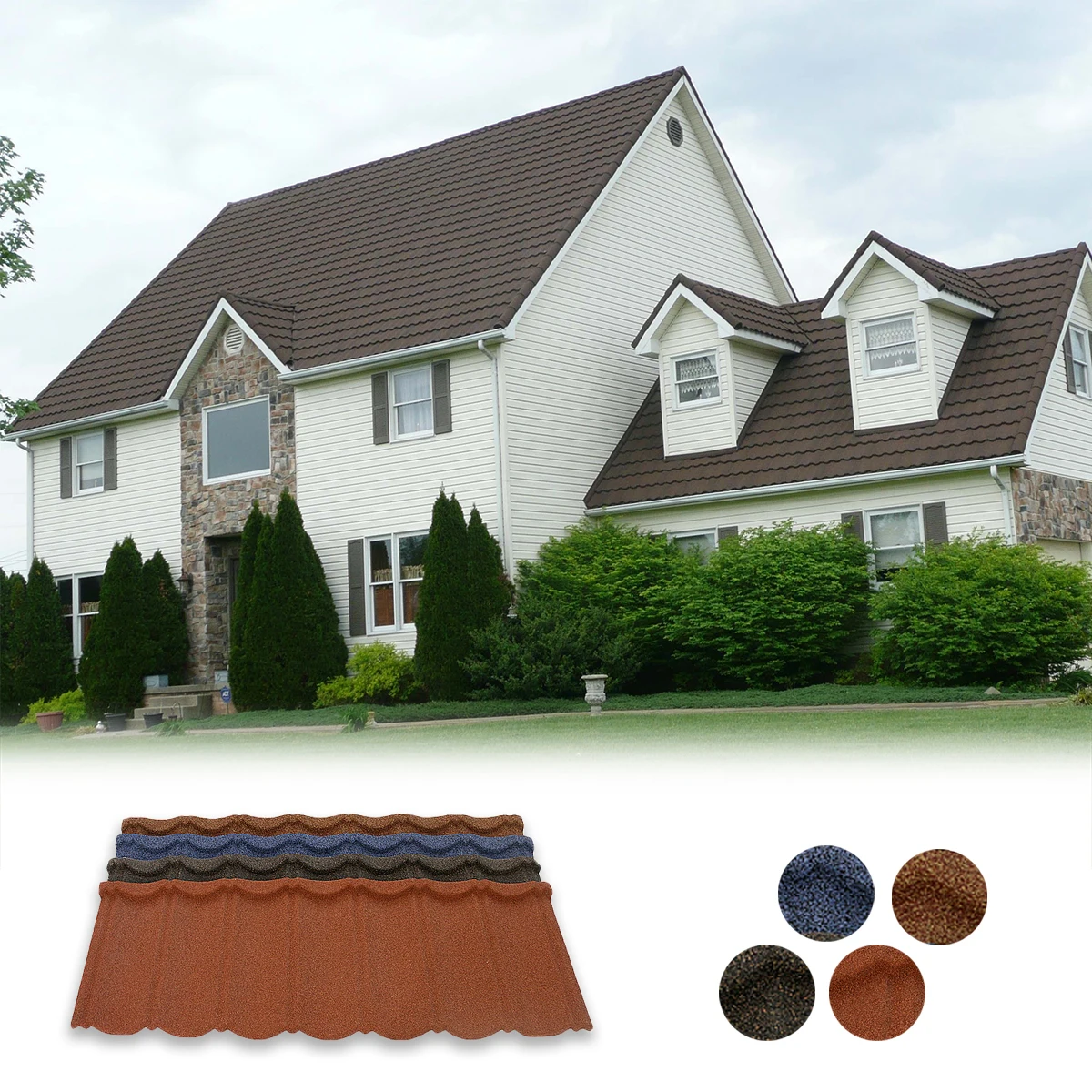 Roof Sheets Price Per Sheet Sand Coated Decorative Metal Roofs Factory Metal Roof Shingle