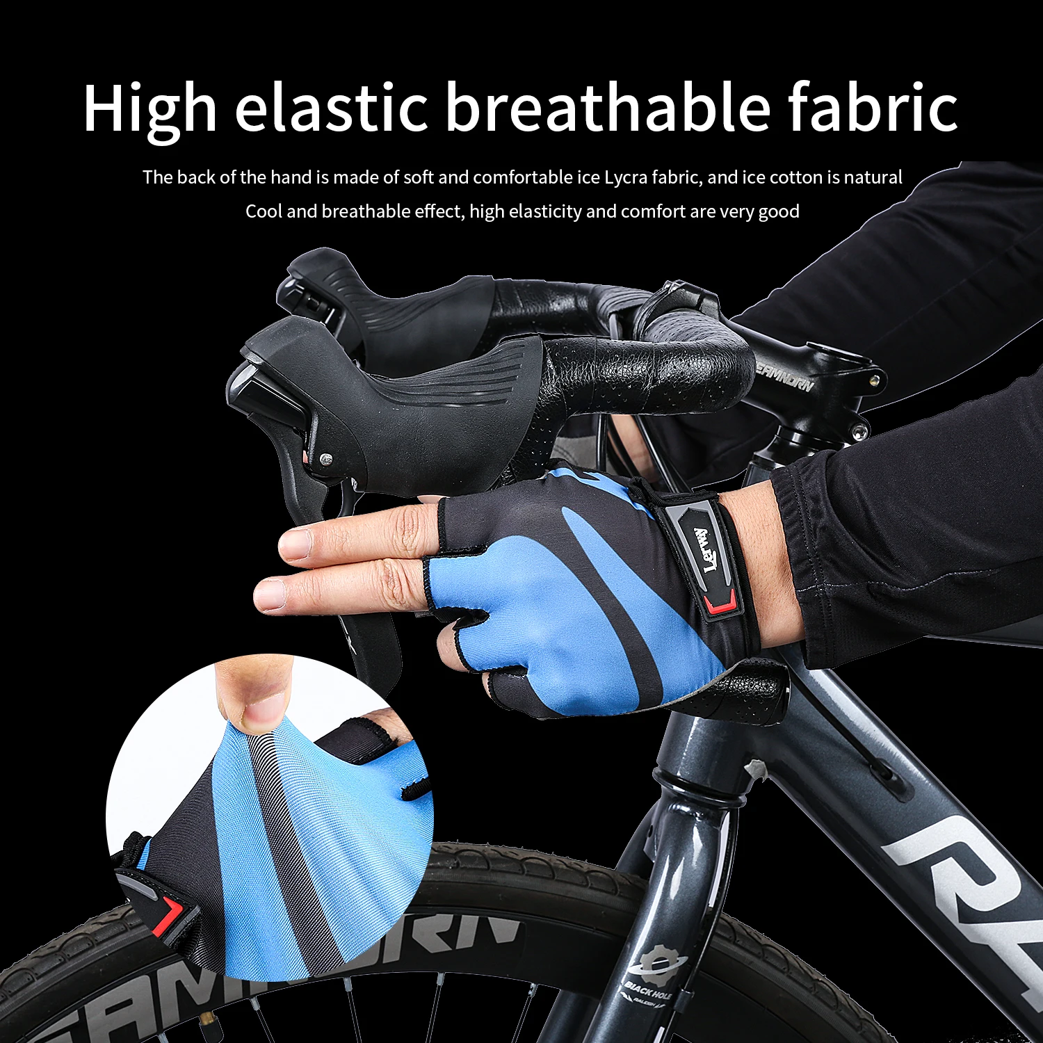 Summer Bike Accessories Shockproof Sports Gloves Fingerless Anti-slip Bicycle Motorcycle Riding Gloves