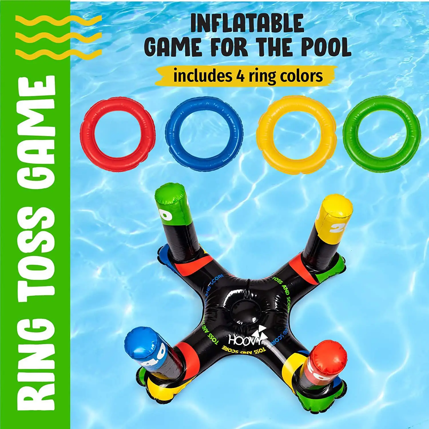 Hot Sale Inflatable Cross Ring floating Swimming Pool Ring float Toys Games Set Ring Toss Water Game for family party