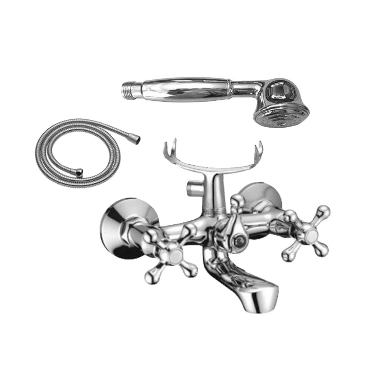 Best Sale Dual Handle Brass Bathtub Mixer China Manufacture Sanitary Ware Factory Chrome wall mount bathtub faucet