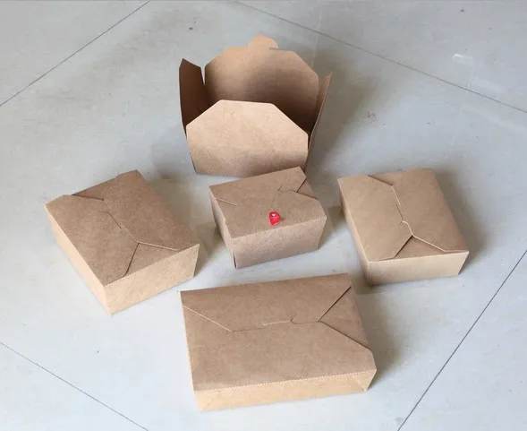 full automatic Kraft packaging food salad take away box making machine