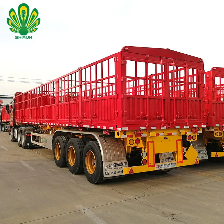 Farm Food Stake Fenced Cargo Truck Semi Trailer for Factory