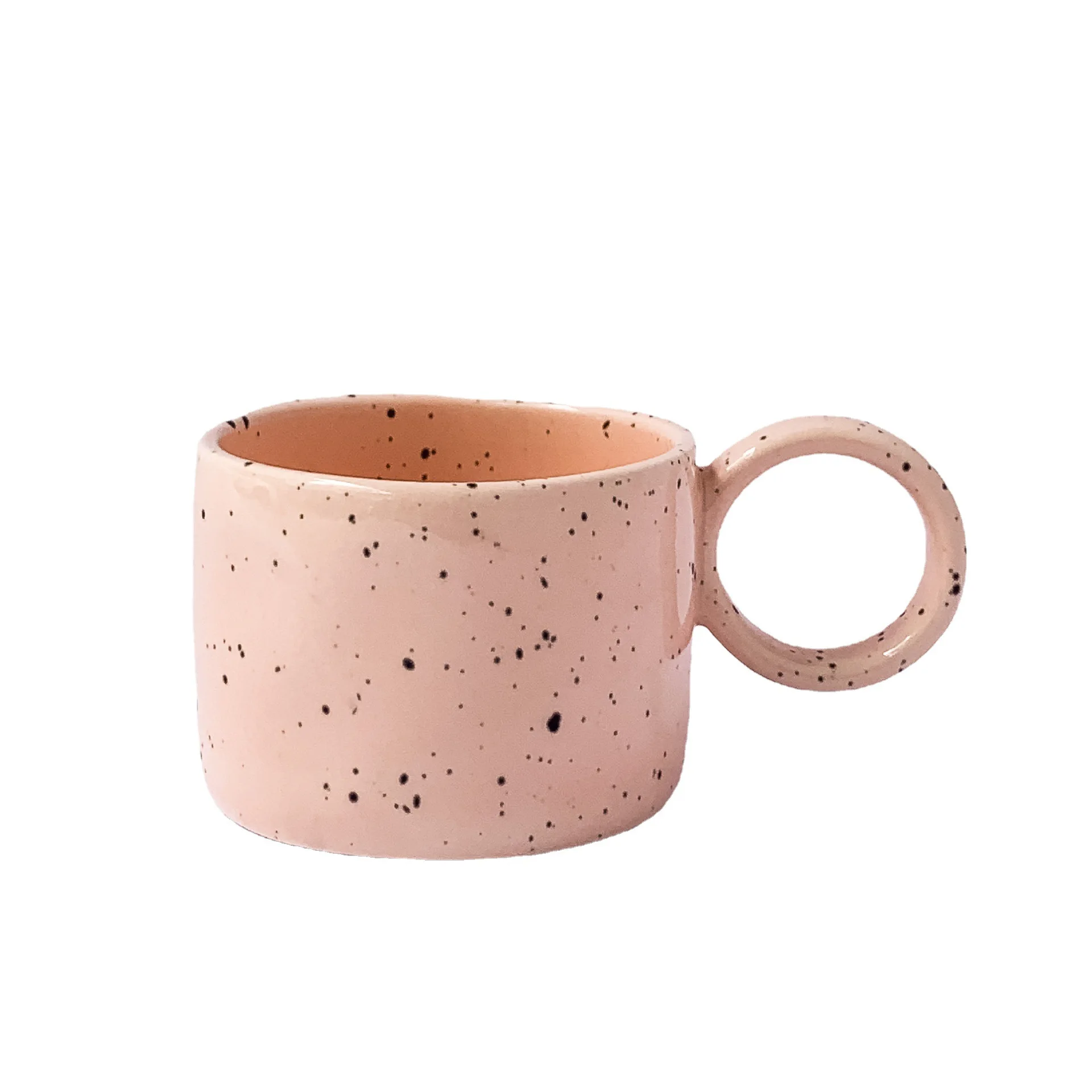 300ml 220ml Top Quality Nordic Style Mcustom color spotted cup  Ceramic Coffee Mug