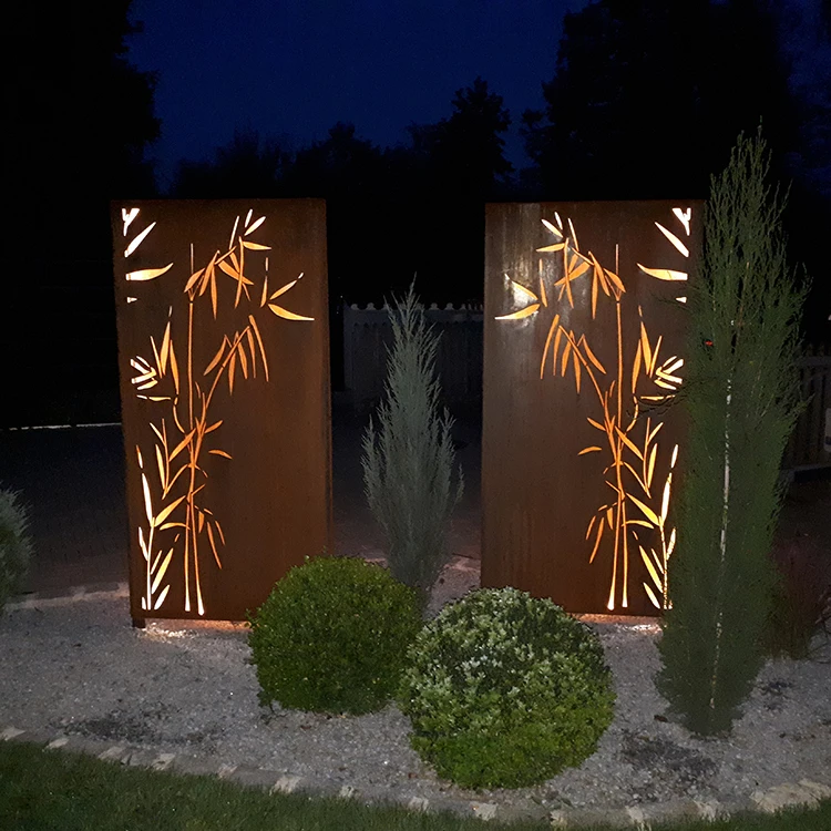 Customized Corten Steel Metal Garden Decorative Screen Weather Resistance Plate