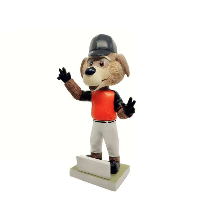 Resin Mascot BobbleHead Doll Resin Baseball Player Bobblehead Custom