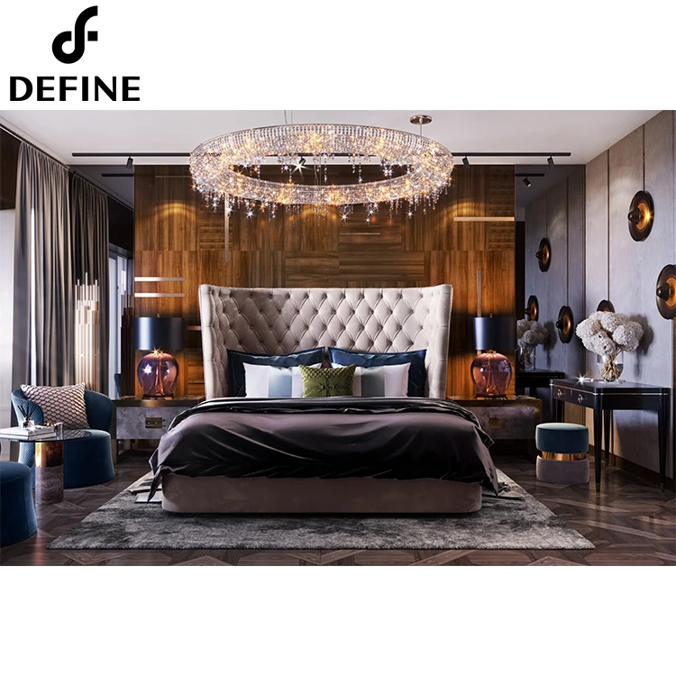 Роскошная дизайнерская мебель для дома, современная мебель для спальни большого размера