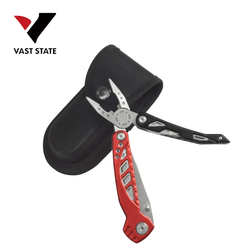 Wholesale top quality camping multi functional pliers tool with camo red handle