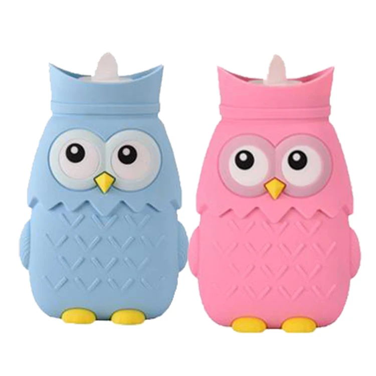 Customized cute shape hot water bag portable home winter warm hot selling hand warmer bag mini hot water bottle with cover
