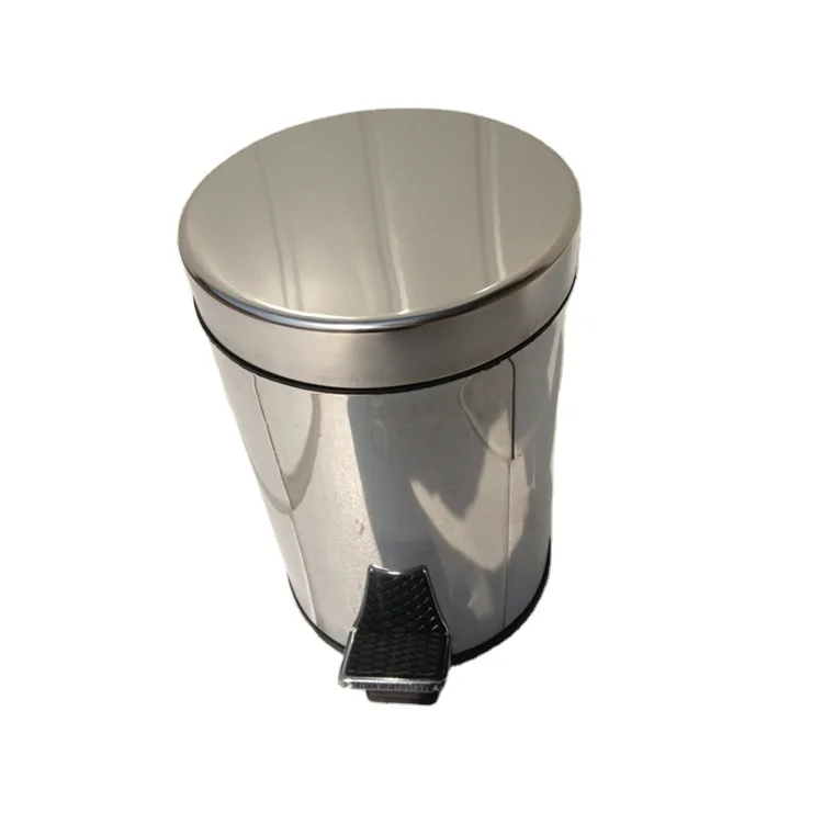 IMPA 174152 Bathroom Kitchen tread-plate stainless steel trash bin with plastic inner bucket 5L/12L/20L