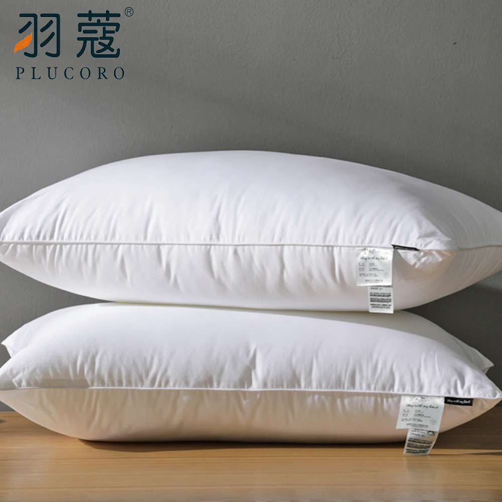Best Quality Customized Size 233T Cotton Down Proof Filling White 5 Stars Hotel Pillow