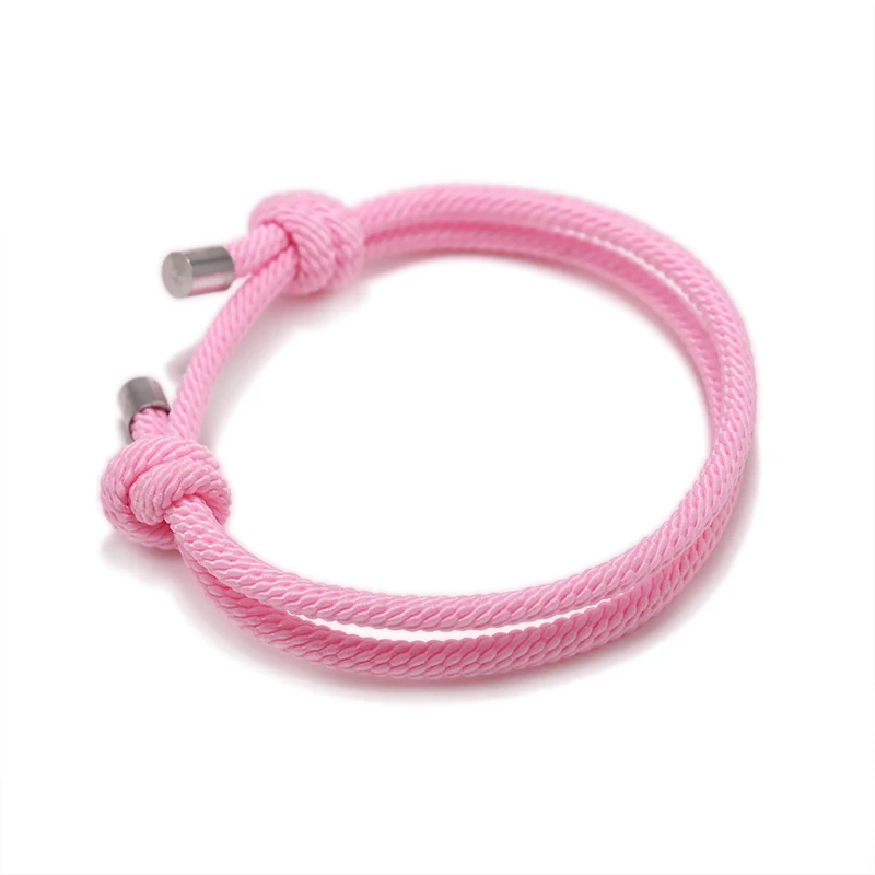 CCC001 20 Kinds of Colordouble Twill Rope Bracelet  Lucky Friendship Bracelet Double Knot Adjustable Hand Made Bangle