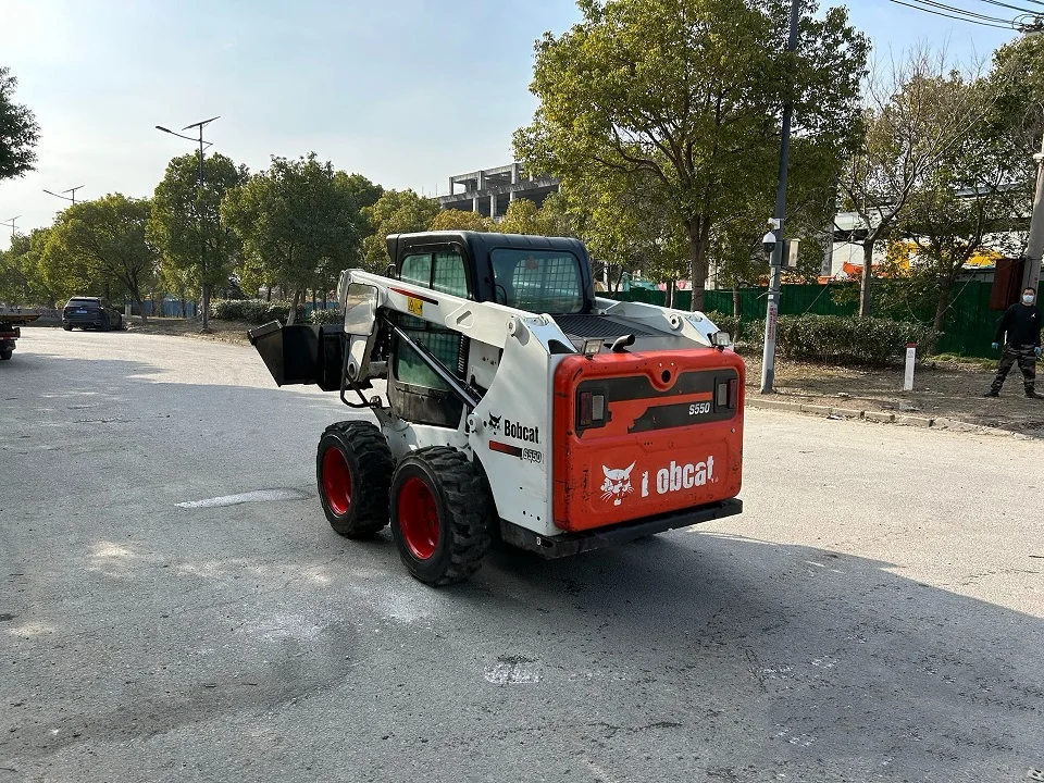 white mini loader Amerian Bobcat S150 4x4  used backhoe loader slip steer wheel loaders  with low price
