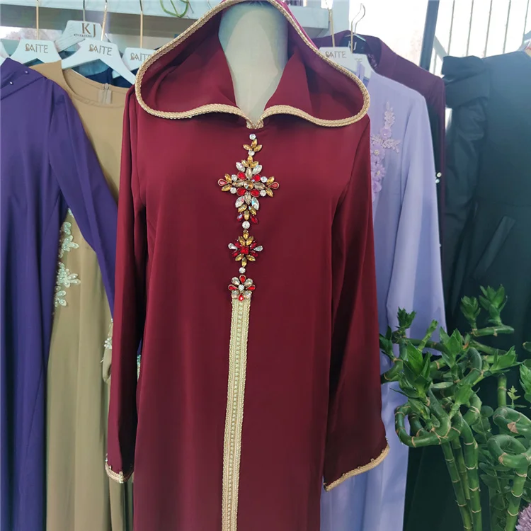  Женское платье-хиджаб Abaya мусульманское платье из Турции одежда в африканском стиле для женщин Musulman Djellaba