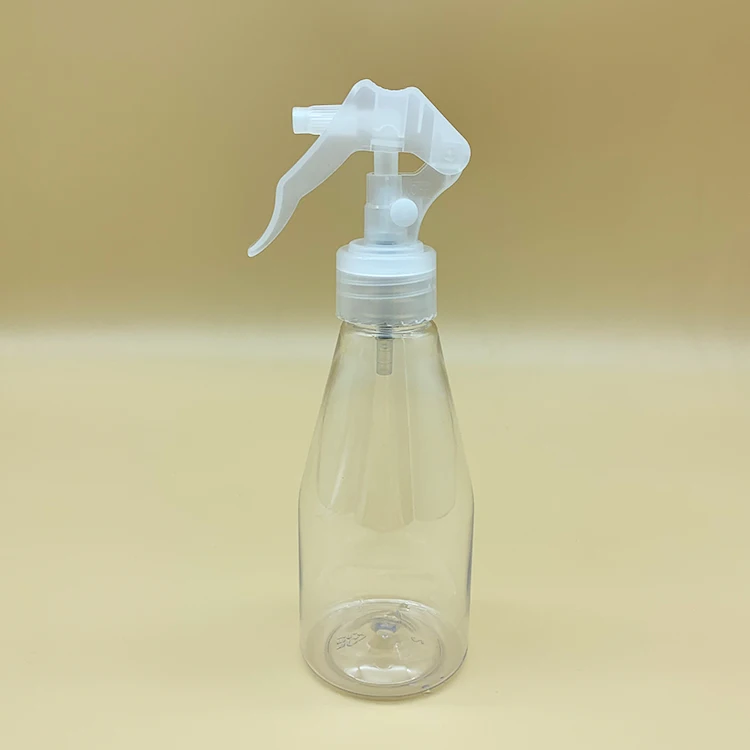Round Shape Clear PET Plastic mist spray bottle Mini Trigger Sprayer bottle for detergent