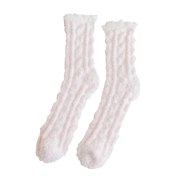 Multi-colors Thick Coral Fleece Socks Comfortable Warm Polyester Cozy Socks Women Winter Socks