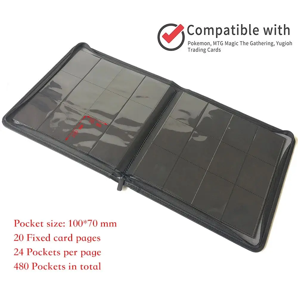 Premium 12-Pocket Card Binder Side Loading Card Collection for TCG and Sports Cards