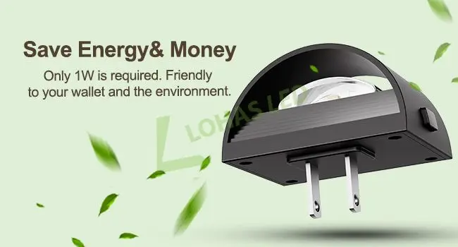 LOHAS Up and Down Lighting LED Mini Nightlight Wall Plug Kids Baby Night Lamp Light Sensor LED Light Night for Bedroom Kids Room