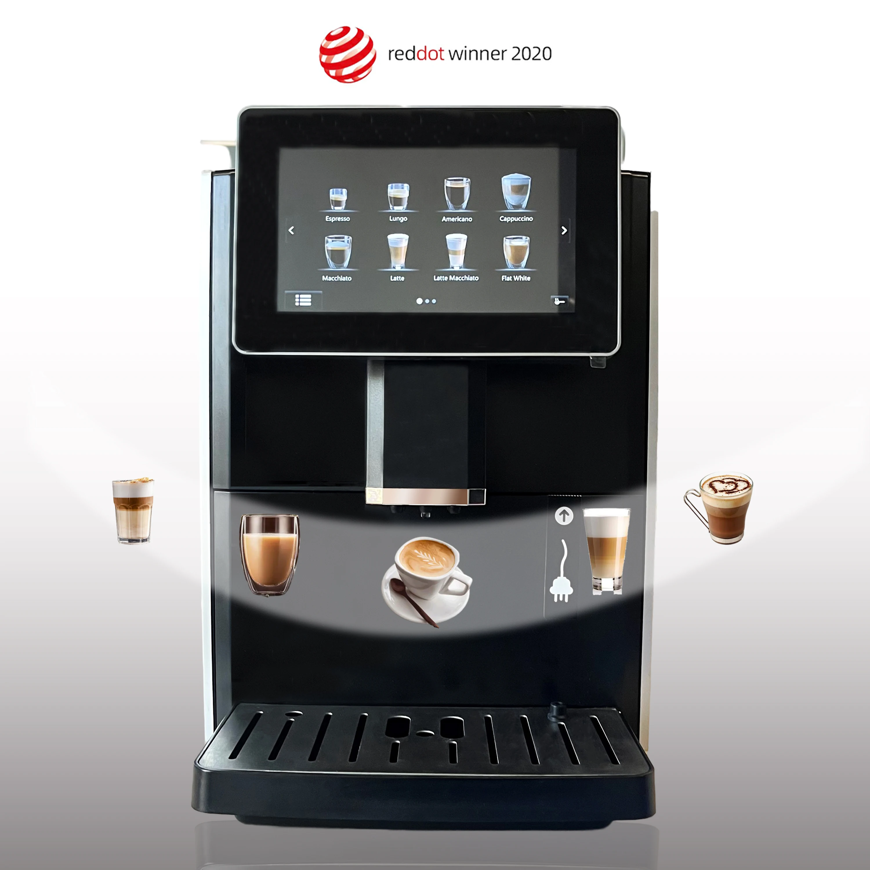 Cafeteras Electric Coffee Maker Best Business Touch Screen Automatic Bean To Cup Coffee Machine With Milk Tank