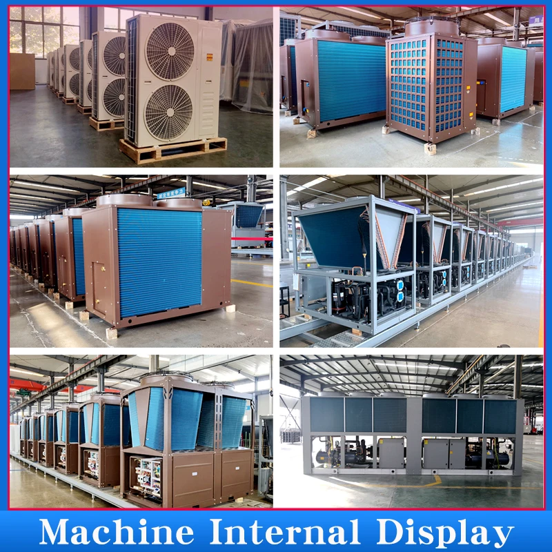 10kw to 170kw EVI low temperature large inverter Air Source Heat Pump unit