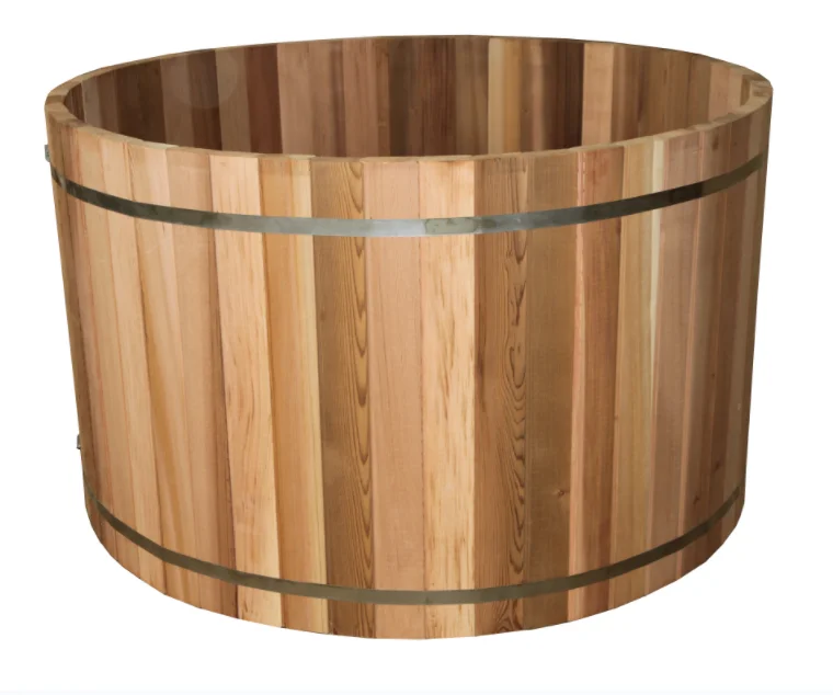 3/4/6/8 Persons  Inflatable Wood Fired Hot Tub SPA Clear Cedar Bathtub