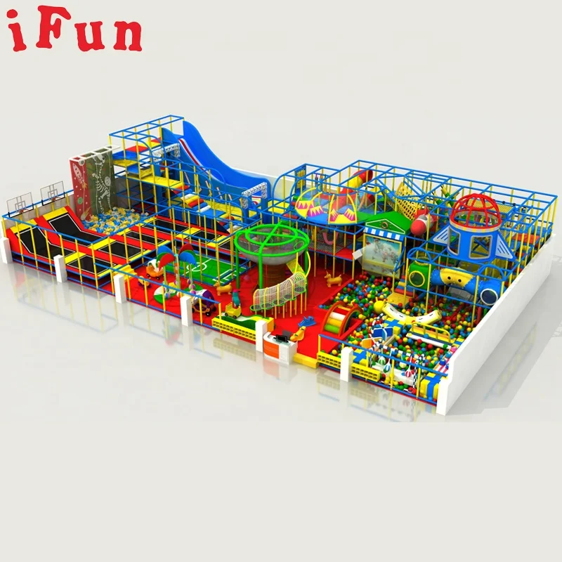 Indoor Kids Naughty Playground Equipment Ninja Course Adventure Park Tube Slides Soft Toddlers for Fun
