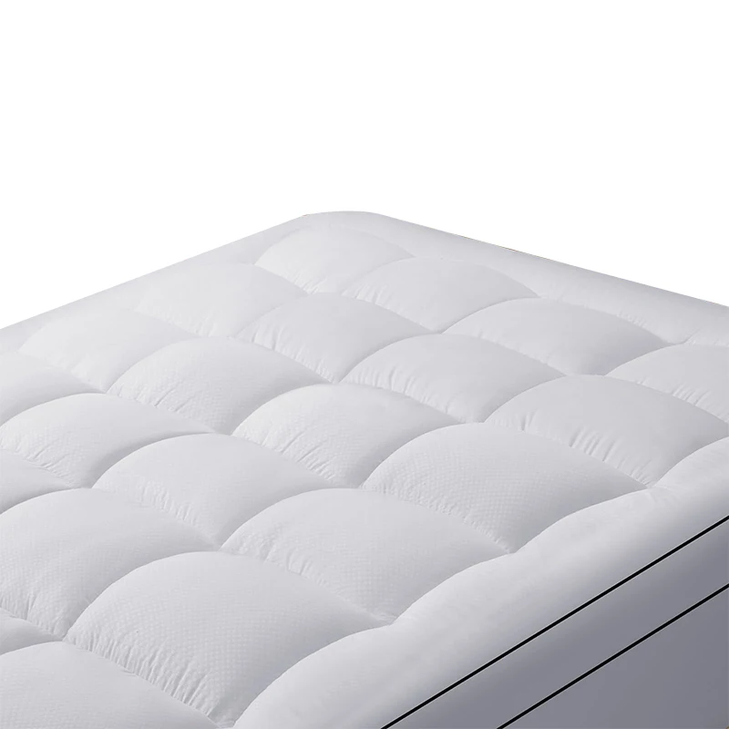 Wholesale king size temperature regulating grid microfiber tpe goose down cooling gel memory foam mattress pads toppers