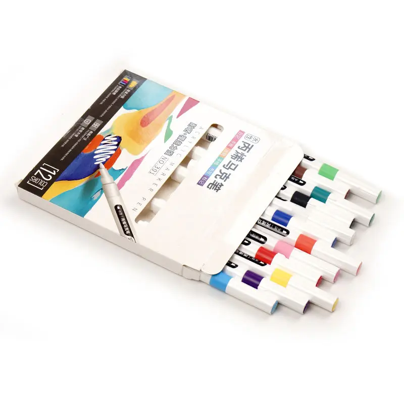80colors Writing Acrylic Markers Pen Gift Set Art Twin Markers Pen Double Ended Art Dual Tips Acrylic Marker
