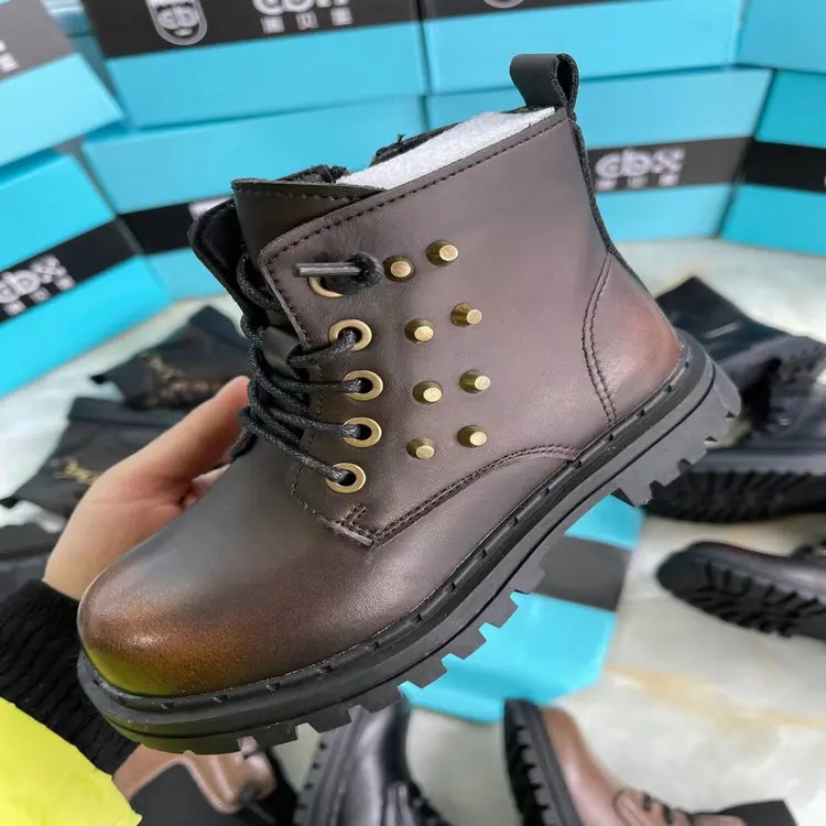 4.25 Dollars Model WYW002 Size 26-37 Leather Material kids thigh high boots with different styles