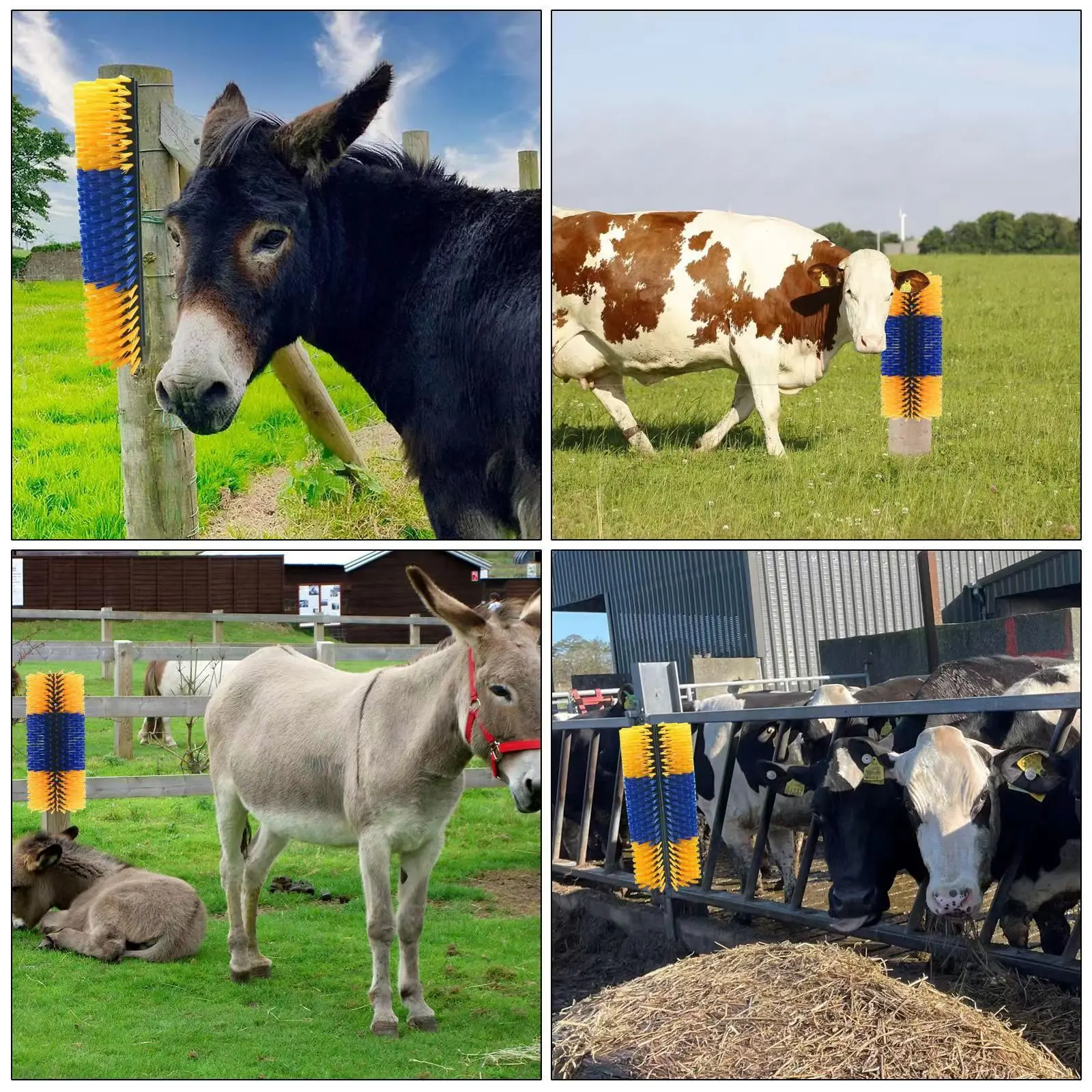 Livestock Scratch Brushes for Caring and Maintaining farm animals