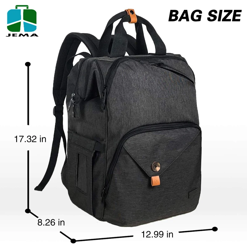 Waterproof Large Diaper Bag Backpack With Stroller Straps for Mummy