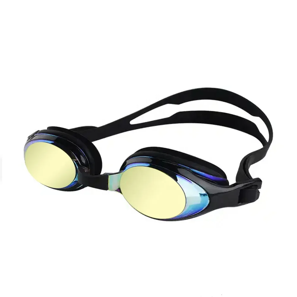 Waterproof Anti-Fog UV Professional Diving Swimming Glasses Adults Swim Goggles with Silicone Gasket PC Lenses