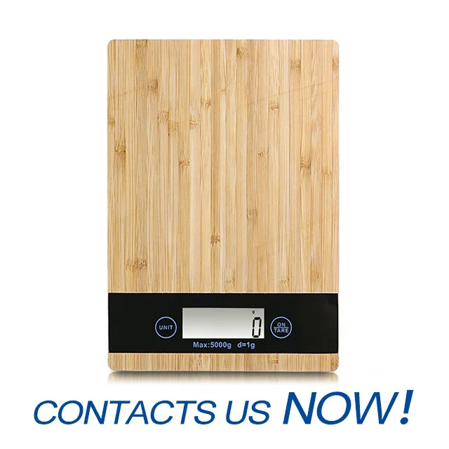 2021 Multifunction high precise 5kg bamboo digital electronic calorie Portable kitchen food scales with lcd