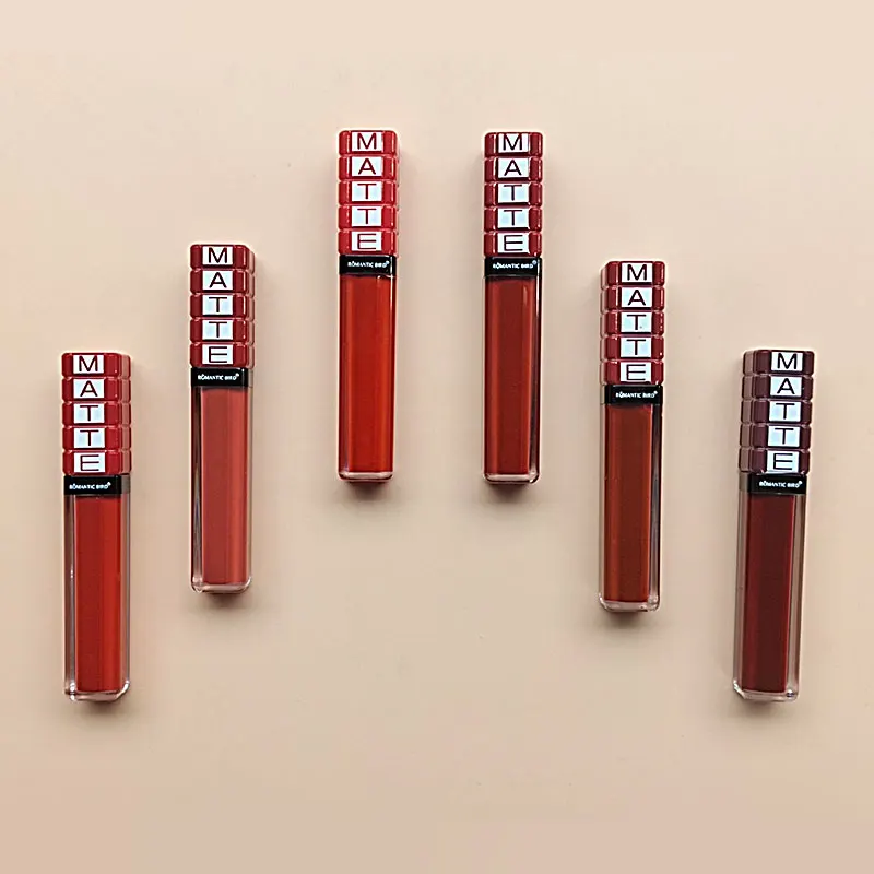 Romantic Bird Red Brown Lipstick Make Your Brand Waterproof Matte Liquid Velvet Women Professional Makeup Lip Gloss Vegan Solid