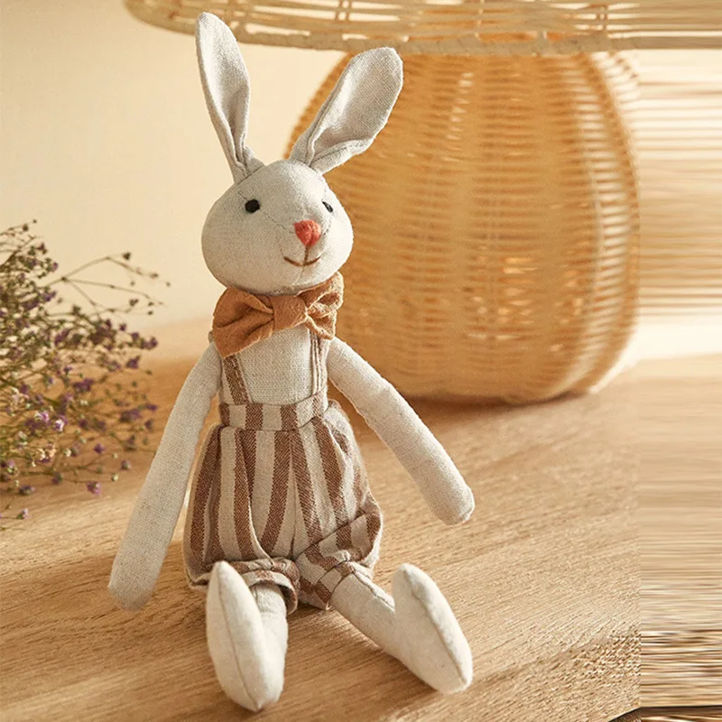 Cute Baby Soothing Bunny Rabbit Plush Toy Sleeping Doll Stuffed Animal Kids Beautiful Birthday Gift