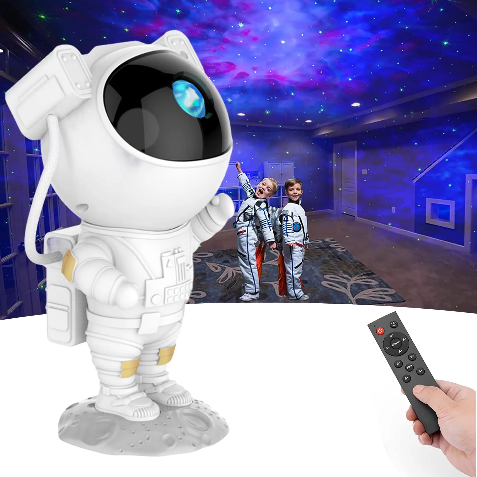 Rotatable Spaceman Projector Table Lamp Starry Star Ambient Projection Night Light star projector light Children Gift table lamp