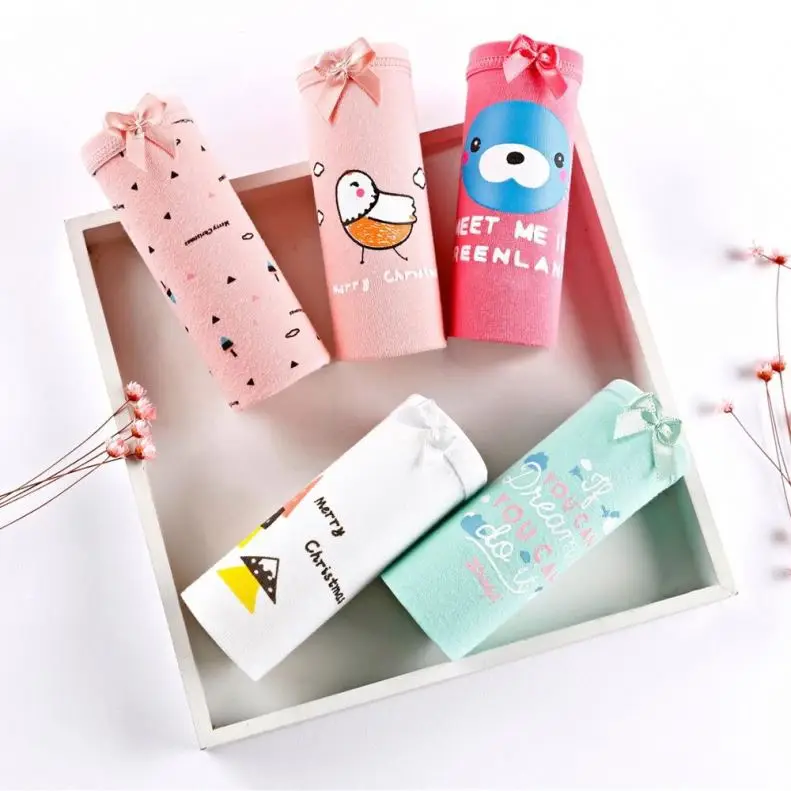 High quality wholesale cute girls panty pretty girls panties cotton cartoon panties for women