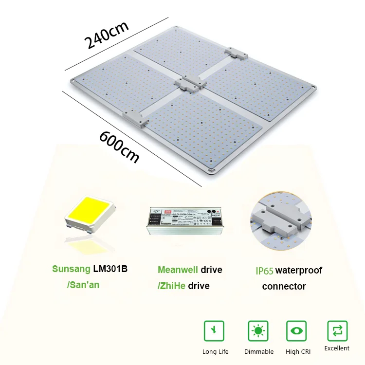 
Veg&Fruit 2.8umol/J Led Medicinal plants 240W 450W grow light board For hydroponic System Green Houses 