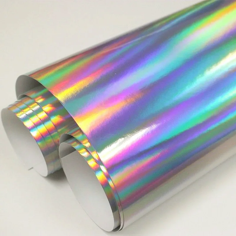 Flexography Factory Hot Eco Solvent Holographic Laser Printing Vinyl Self Adhesive Vinyl Inkjet Rainbow Advertising Film