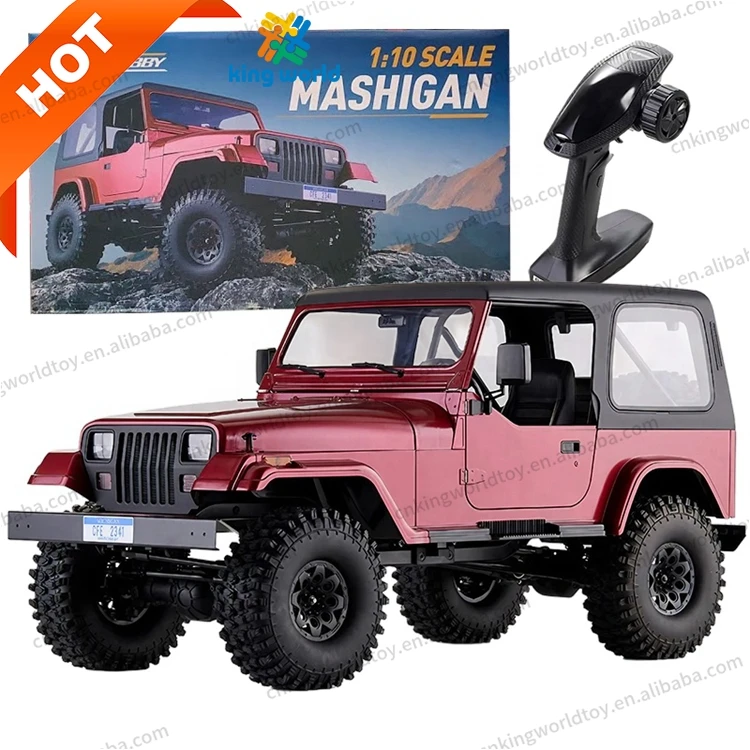 KW Off Road ROCHOBBY FMS MASHIGAN V2 1:10 Scale 4WD 4X4 LED Light System 2.4G Remote Controlled RC SUV Crawler Birthday Gift Toy