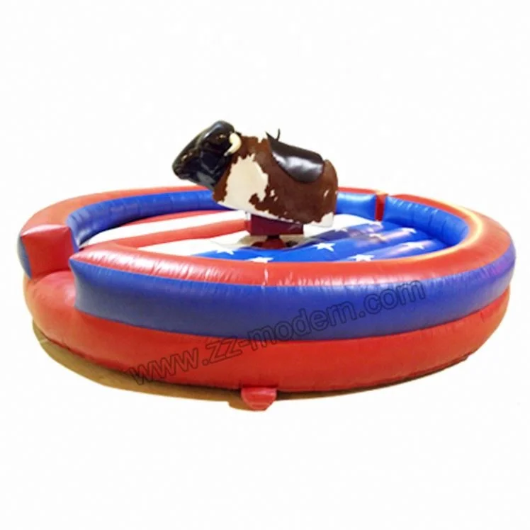 Attraction park equipment Inflatable bull rodeo mechanical bull ride amusement rides for kids