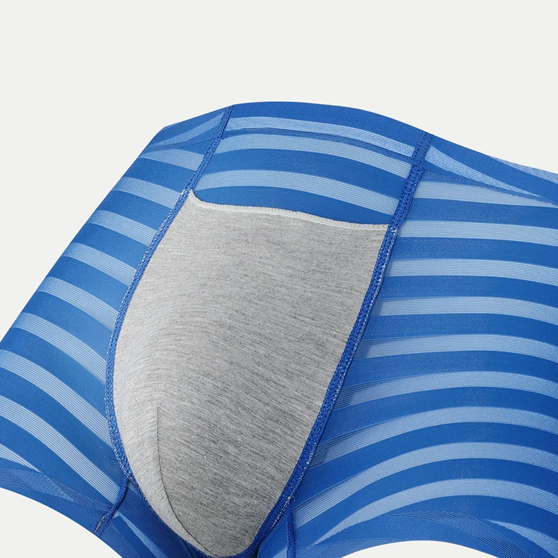 Caivov Kanosi Custom logo Seamless Mens Sexy Underwear & Boxers Elastic Gym Shorts Anti-bacterial Ice Silk Thin Boxer for Men