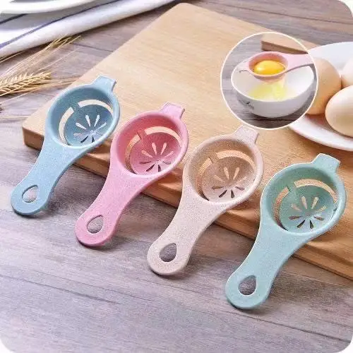 Mini Household Multifunctional Egg Separator Silicone Beater Manual Semi-Automatic Yolk Filter Home Use PP Material